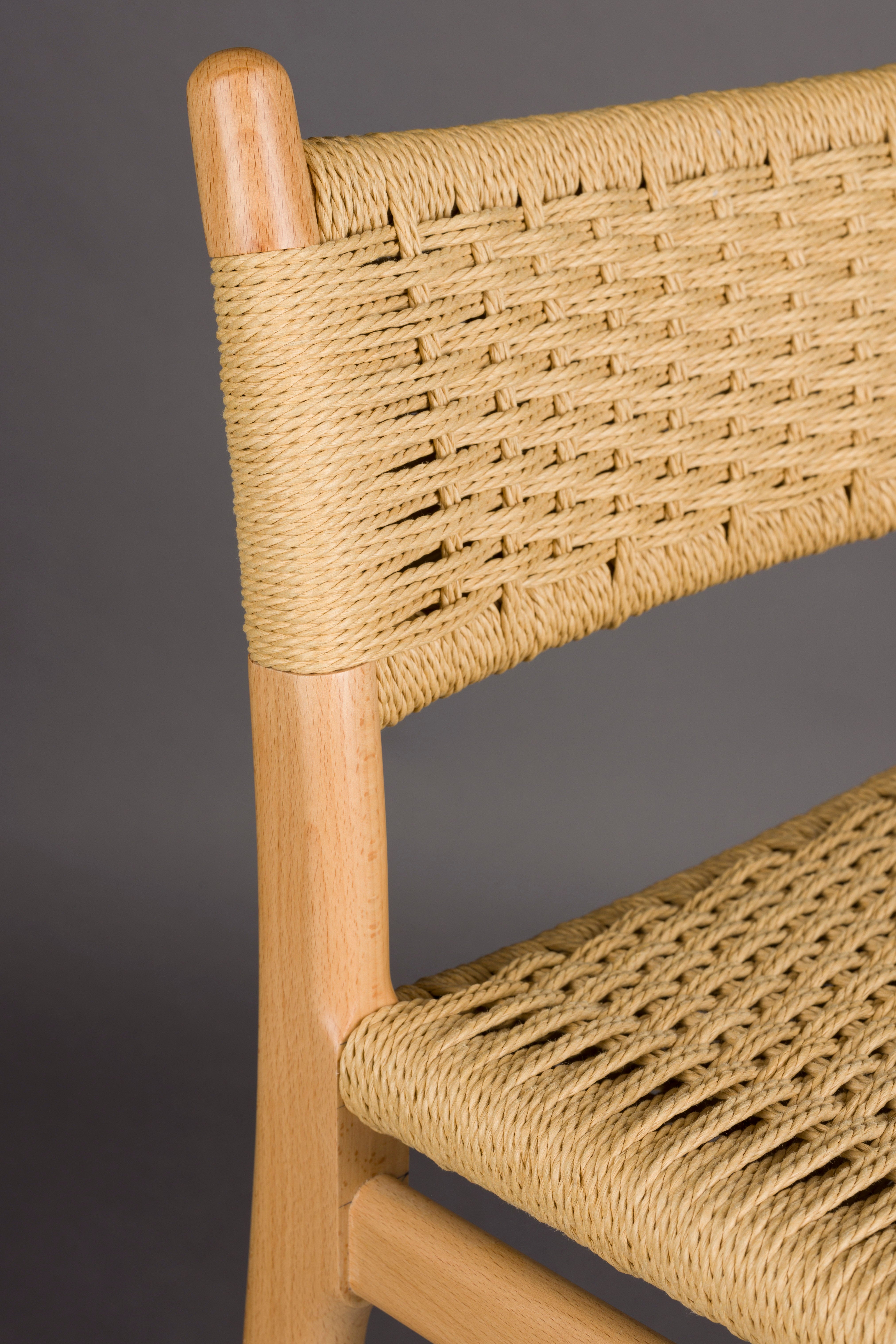 Dutchbone Cecile Natural Wood Counter Stool